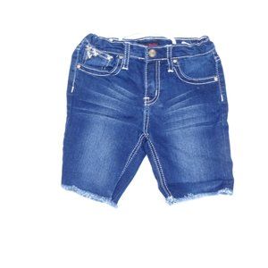 Love Indigo Girls 6X Raw Hem Denim Bermuda Shorts